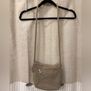 Lina Tan Crochet Crossbody Bag